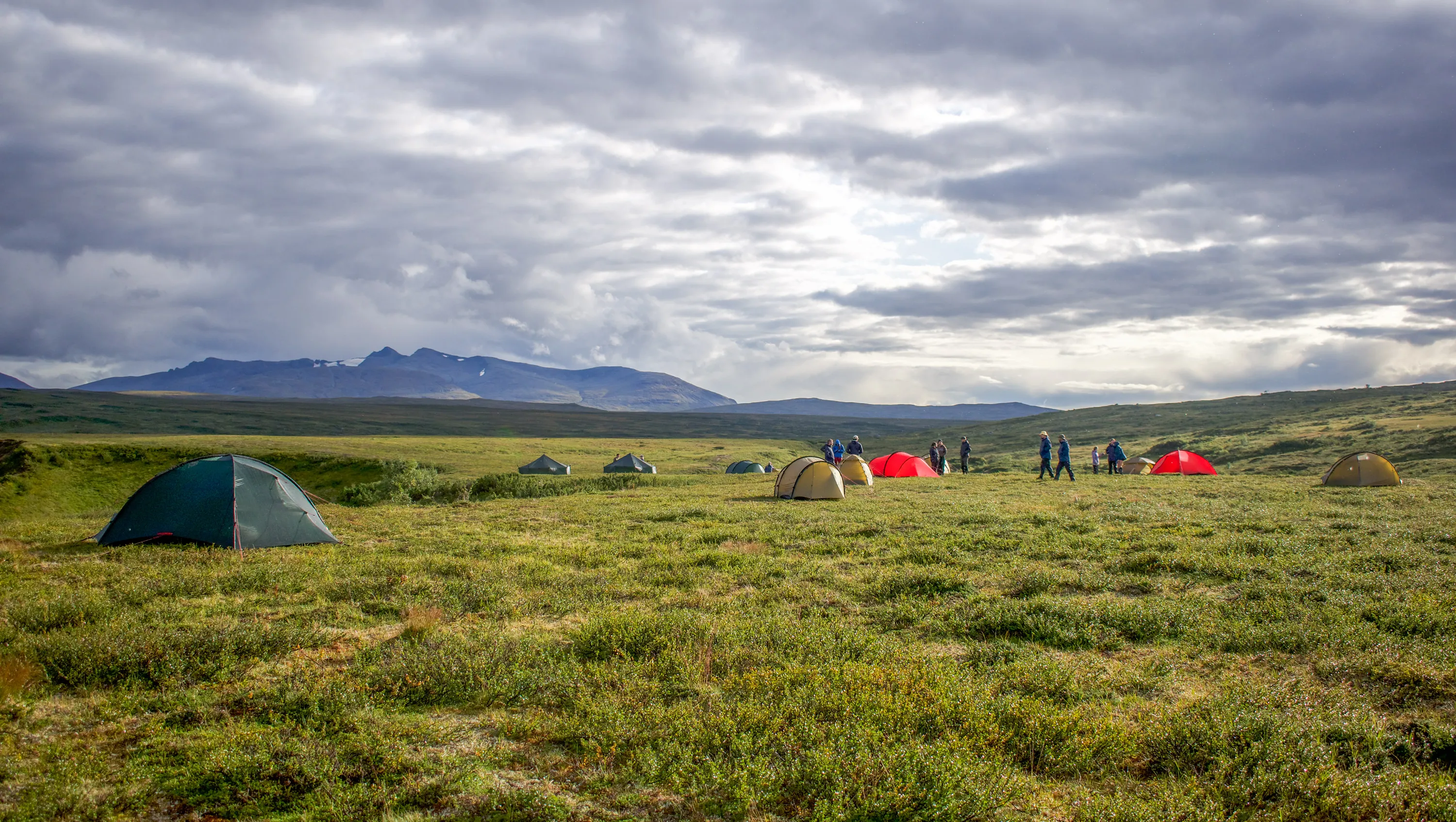 A group of Hilleberg tents in the arctic