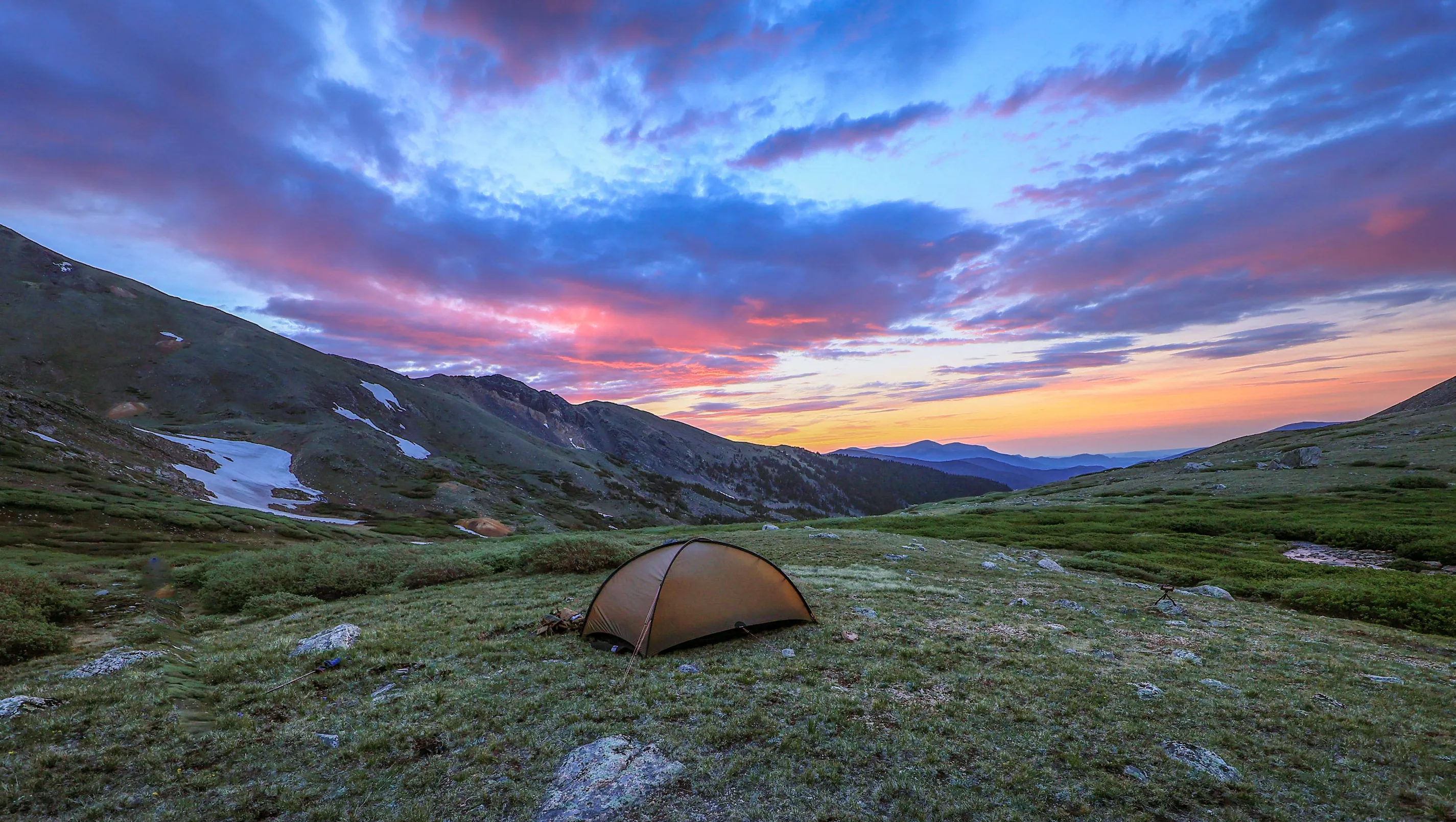 A group of Hilleberg tents in the arctic