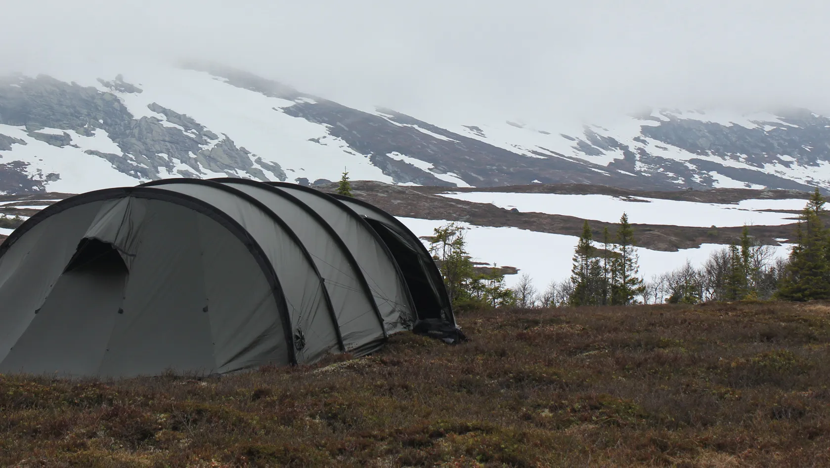 A group of Hilleberg tents in the arctic