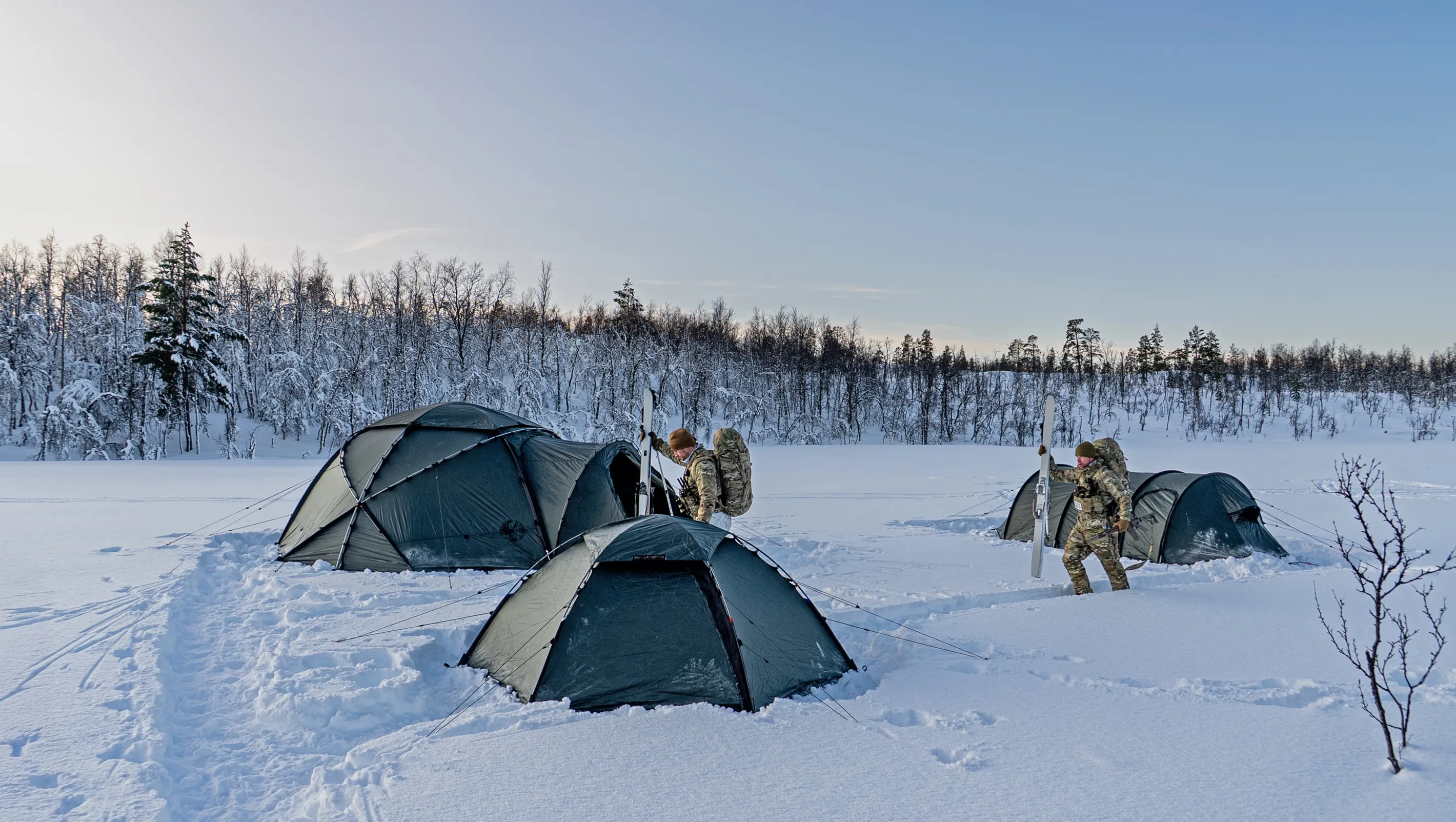 A Hilleberg tent next to the ocean