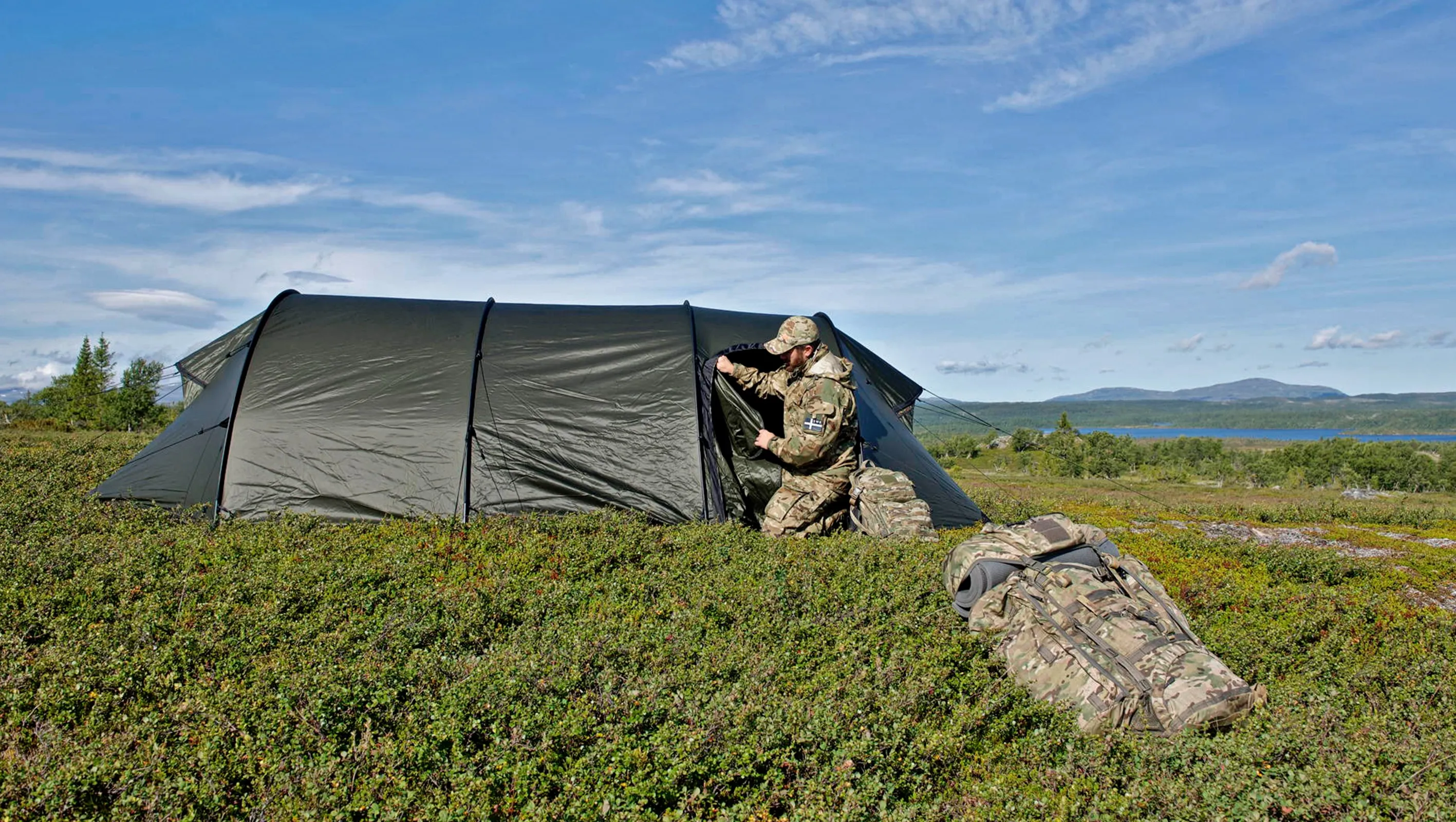 A group of Hilleberg tents in the arctic